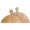 Plum & Post 20" Large Premium Antique Round Wood Cutting Boards Set of 2 - 2 of 2
