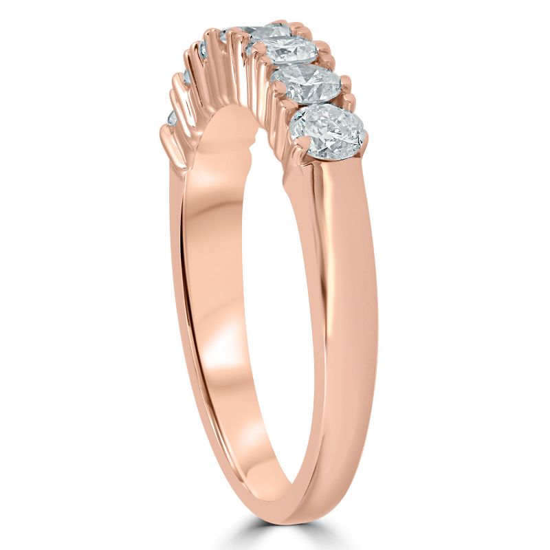 Pompeii3 1ct Diamond Rose Gold Wedding Anniversary Ring 14K, 2 of 5