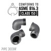 Pipe Decor 2 in. Black 90 Degree Street Elbow - 4 of 4