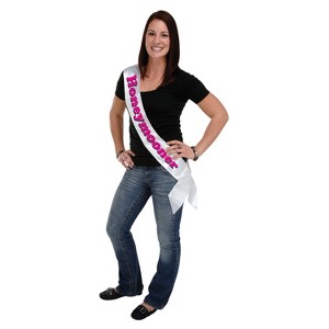 Beistle Honeymooner Satin Sash, 33" x 4", (2/Pkg) Multicolored - 1 of 1