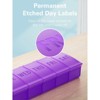 Barhon Pill Organizer Large, Weekly Medicine Pill Organizers, 7 Day Pills Box Case Travel for Big Vitamin Supplements Fish Oil - 4 of 4