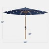 Best Choice Products 10ft Solar LED Lighted Outdoor Woodgrain Pattern Steel Market Patio Umbrella - 2 of 4