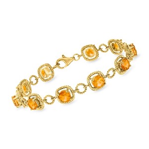 Ross-Simons 7.50 ct. t.w. Citrine Line Bracelet in 18kt Gold Over Sterling - 1 of 3