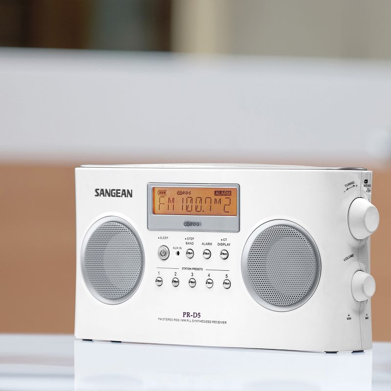 Sangean® PR-D5 FM-Stereo/AM Portable Digital-Tuning Radio, 3 of 7
