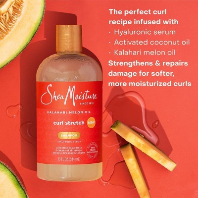 SheaMoisture Curl Stretch Shampoo Kalahari Melon Oil & Marula Oil Infused with Hyaluronic Serum for Type 4 Hair - 13 fl oz
