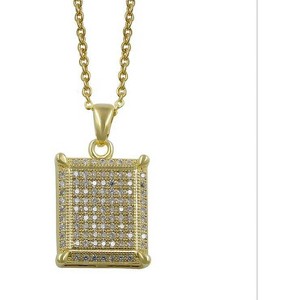 Angelica Necklace Womens Gold Plate Cubic Zirconia Pendant Ginger Lyne Collection - 1 of 3
