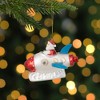 Northlight Santa in a Rocket Ship Glass Christmas Ornament - 4.25" - Silver - 2 of 4