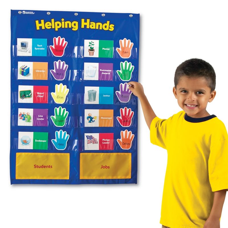 Learning Resources Helping Hands Pocket Chart, Classroom Organizer, 2 of 5