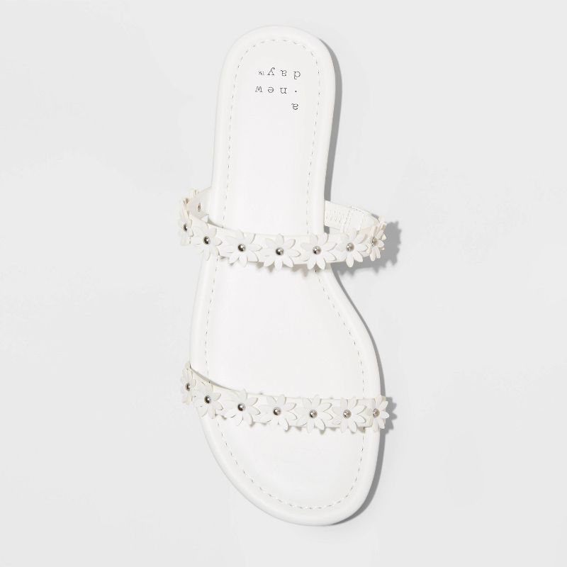 Women's Steffie Slide Sandals - A New Day™ White, 4 of 12