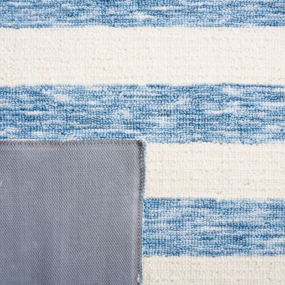 Light Blue Synthetic Washable Non-slip Rectangular Area Rug