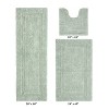 Lux Premium 100% Cotton  Ultra-Soft Tufted Solid Reversible 3 Piece Bath Rug Set, Water-Absorbent, Durable, Machine Washable Bathroom Rug - 2 of 4