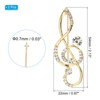 Unique Bargains Metal Decorative Brooch Clip Clasp Pin for Women Sweaters Dress 2 Pcs - 2 of 4