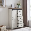 Sapphtopaz Farmhouse Dresser for Bedroom with Drawers and Round Handles Modern Tall Dresser Closet Organizer for Living Room, Nursery - 4 of 4