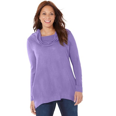 Catherines Women's Plus Size Cashmiracle Pullover Cowlneck