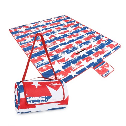 Tirrinia 70 x80 Extra Large Picnic Blanket Waterproof Lightweight Portable Outdoor Mat For Family Camping Park Beach Us Patriotic Print Target