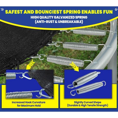 14' Blue Round Trampoline with Safety Enclosure System