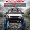 Jojoka 2 Seats 24V Kids Ride on Truck w/ Remote Control, 4 Motors,20" Seat Width, LED Light,Music,High/Low Speeds,Shovel, USB - 3 of 4