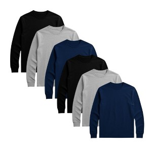 Men's 6 Pack Cotton Long sleeve Crew neck tees - 1 of 1