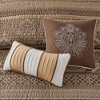 Gulches King/Cal King 6 Piece Jacquard Quilt Set with Throw Pillows Brown and Gold - 4 of 4