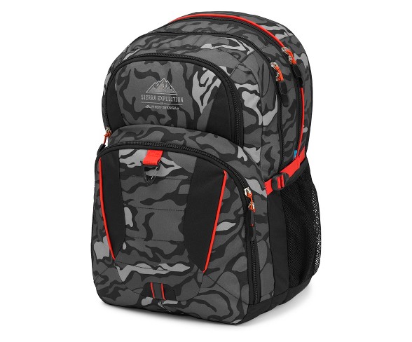 Sierra Expedition 18.5" Camo Print Cymba Backpack - Black