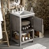 MOEPISY 16 inch Bathroom Vanity Sink Combo for Small Space, Bathroom Sink Cabinet with Rectangular Ceramic Basin - 2 of 4