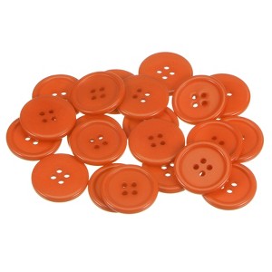 Unique Bargains Resin Craft Snap Round Flat 4-Hole Sewing Buttons 50 Pcs - 1 of 4