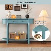 40'' Vintage Narrow Entryway Console Table with Storage Drawers & Shelf,Curved Accent Table for Small Spaces-Baofuwish - 2 of 4