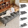 Dyonery 71" Convertible Futon Sofa Bed,Modern Memory Foam Futon Couch with Detachable Cushion,Adjustable Backrest & Armrest - 3 of 4