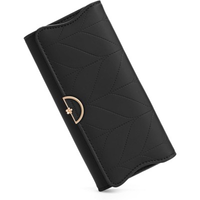 BEAFUP Leather Wallet for Women,Trifold Womens' RFID Blocking Wallet Clutch with Zipper Coin Pocket for Everyday Use, Travel & Business