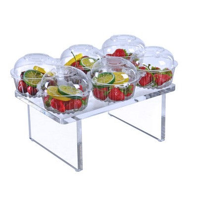 Azar Displays Clear Acrylic 11.75"W x 7.75"D x 6"H 1/2" Thick Deluxe Riser w/Bumpers