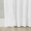 50"x96" Archaeo Sheer 100% Cotton Curtain Panel White: Transitional Voile Rod Pocket Indoor Drapery - 4 of 4