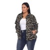 Plus Size Camo Denim Jacket - White Mark - 2 of 4