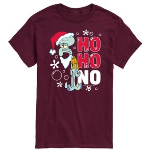 Men's - SpongeBob SquarePants - Ho Ho No Squidward Christmas Short Sleeve Graphic T-Shirt - 1 of 4
