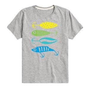 Boys' - Instant Message - Fishing Lures Short Sleeve Graphic T-Shirt - 1 of 4