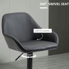 Resenkos Set of 2 Adjustable Swivel Bar Stools with PU Leather Seat, - 4 of 4