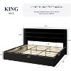 Allewie Velvet Lift Up Storage Bed, Modern Wingback Headboard, Hydraulic Support, No Box Spring Needed - 2 of 4