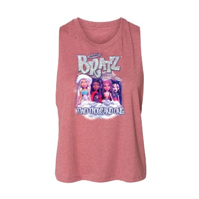 Women's Bratz Two Thousand One Graphic Racerback Tank - Heather Mauve - Small