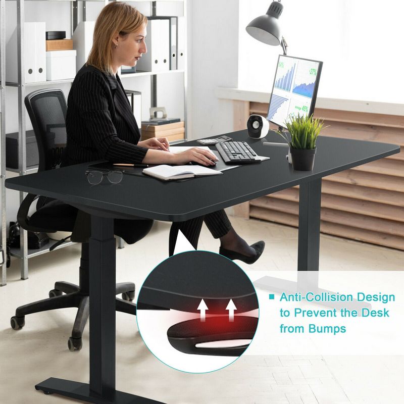 Costway 55''x28'' Electric Standing Desk Adjustable Sit to Stand w/ Controller, 4 of 11