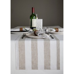 Solino Home Striped Linen Table Runner | Cabana Stripe - 1 of 4