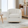Lycvki 32.28 in.W 360° Swivel Chair with Chenille Cushioned and Metal Base - 2 of 4