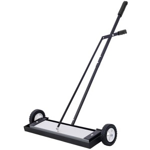 24" Rolling Magnetic Pick-Up Sweeper, 30LBS Capacity, with Quick Release Latch & Adjustable Long Handle, for Nails Needles Screws Collection - 1 of 4