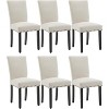 Upholstered Dining Chairs, Fabric Parsons Dining Room Chair with Nailhead Trim and Sturdy Wood Legs Modern - 2 of 4