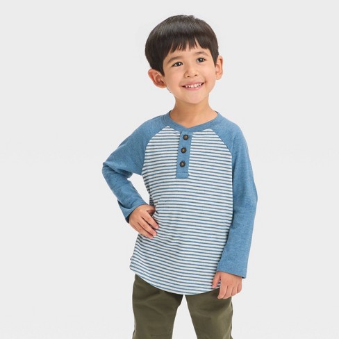 Toddler Long Sleeve T-shirt - & Jack™ Blue 12m : Target