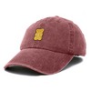 Dalix Yellow Gummy Embroidered Cotton Dad Hat Baseball Cap Adjustable Womens - 4 of 4
