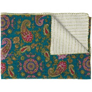 Taj Hotel Kantha Cotton Throw | 50"x70" | D - 1 of 4