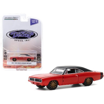 1969 Dodge Charger May/Hem (Mo's) Red with Black Top and Copper Wheels "Detroit Speed, Inc." Series 1 1/64 Diecast Model Car by Greenlight