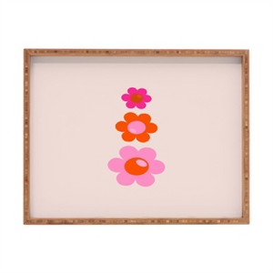 Daily Regina Designs Les Fleurs 01 Abstract Retro Rectangular Tray - Deny Designs - 1 of 2
