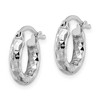 Black Bow Jewelry 3mm Diamond Cut, Polished Sterling Silver Hoops - 20mm (3/4 Inch) - 2 of 4