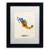 Trademark Fine Art -Michael Tompsett 'Mexico Watercolor Map' Matted Framed Art - 2 of 4