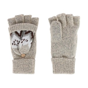 Grand Sierra Women's Convertible Winter Pattern Knit Fingerless Glove to Mitten - 1 of 4